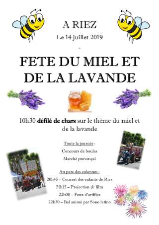 "fete du miel et de la lavande à Riez (Alpes de Haute Provence)"