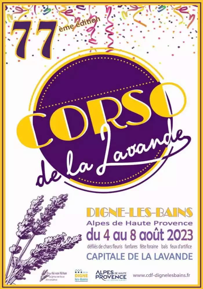 "77ème Corso de la lavande de Digne les Bains (Alpes de Haute-Provence)"