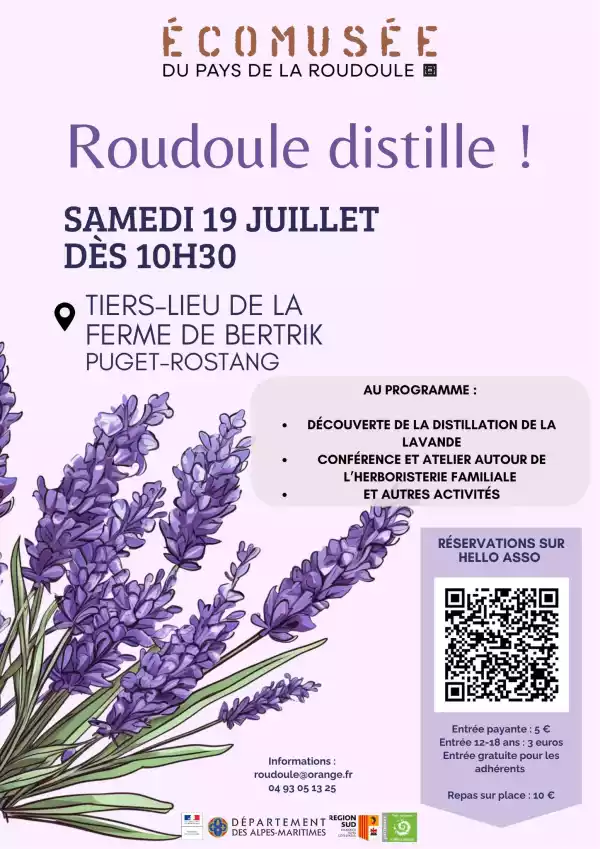 "La Roudoule distille à Puget-Rostang (Alpes Maritimes)" "La Roudoule distille à Puget-Rostang (Alpes Maritimes)"