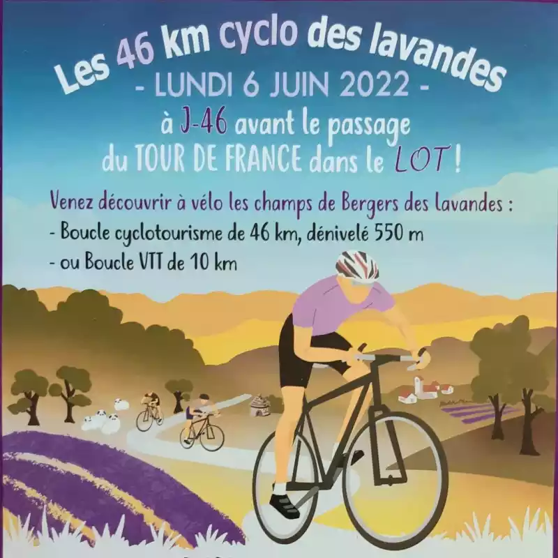 Les 46 Km cyclo des Lavandes du Quercy